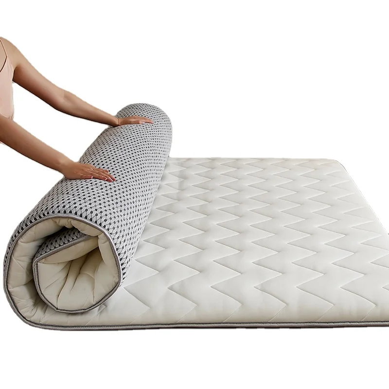Foldable-Skin-Friendly-4D-Breathable-Mattress-Pad-with-Latex-Filling-110X200CM