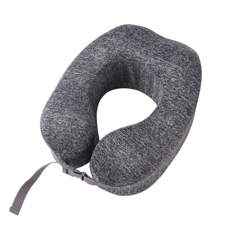 Foldable-Spandex-Fabric-Memory-Foam-Travel-Neck-Pillow-U-Shape-for-Neck-Support-Airplane-Comfortable-OEM-ODM