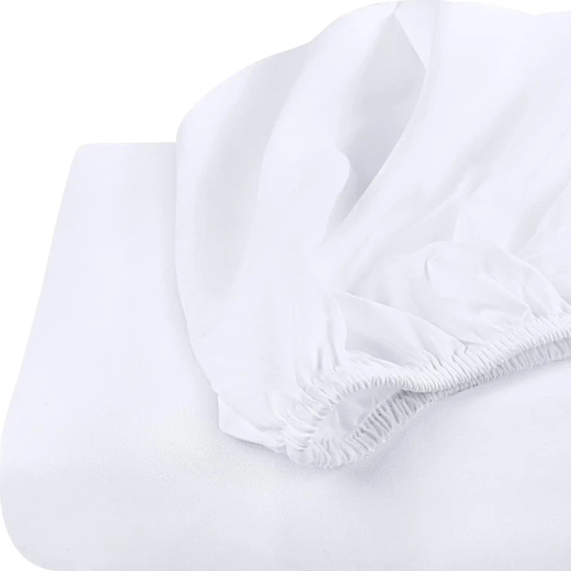 For-100-Polyester-Elastic-Fitted-Flat-Sheet-Plain-Style-1800TC-Thread-Count-Durable-All-Season-for-Home-Use