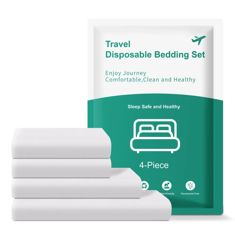 For-Travel-Business-Trip-Spa-Hotel-4-PCS-Disposable-Bed-Sheet-Queen-Size-Portable-Sheet-with-Cover-Disposable-Bedding