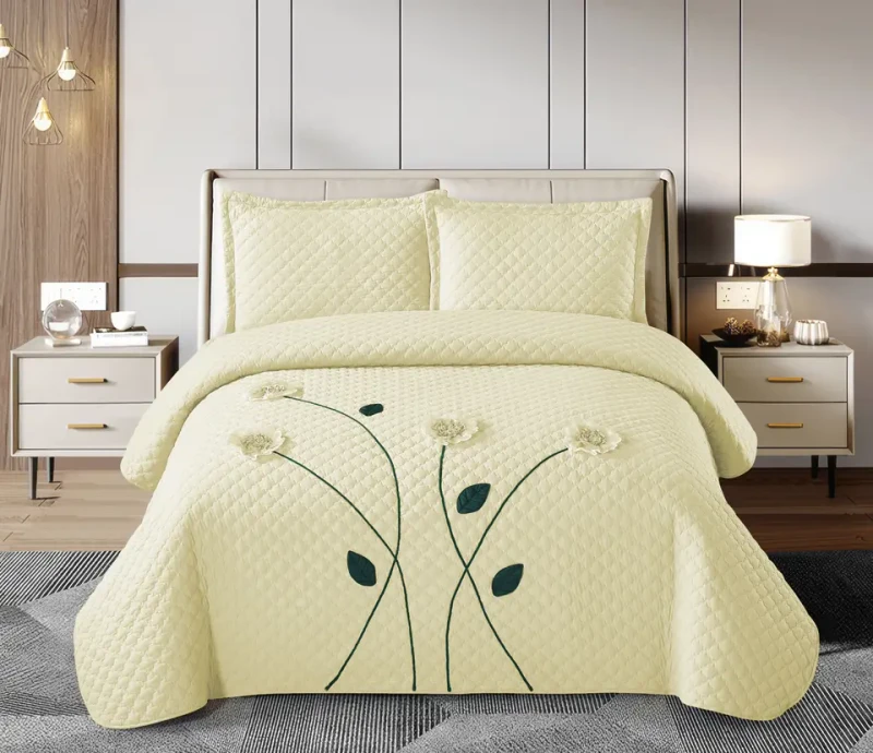 Four-Color-Options-for-Bed-Coverlets-Hand-embroidered-with-Flowers-Bedspread-High-quality-Soft-Bed-Cover-Set