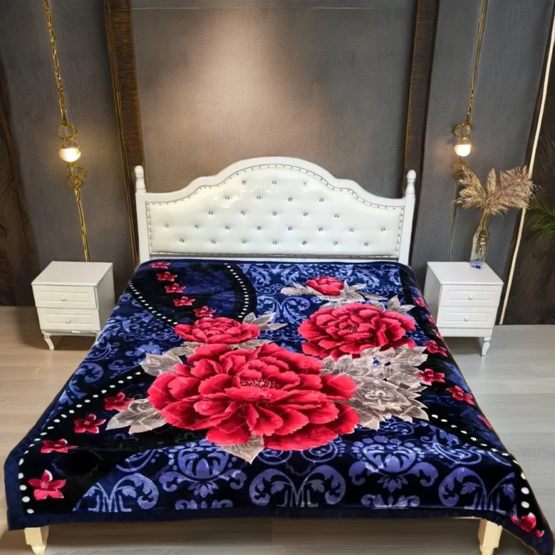 Four-Season-Double-Layer-Thick-Raschel-Blanket-Middle-Eastern-Style-With-Unit-Price-From-China-Factory