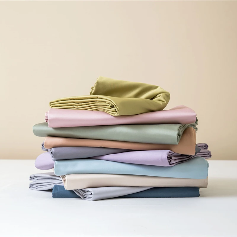 Four-Season-Universal-Fitted-Sheet-Single-Pure-Cotton-100-Count-Cotton-Solid-Color-Double-Queen-King-Bed-Sheet