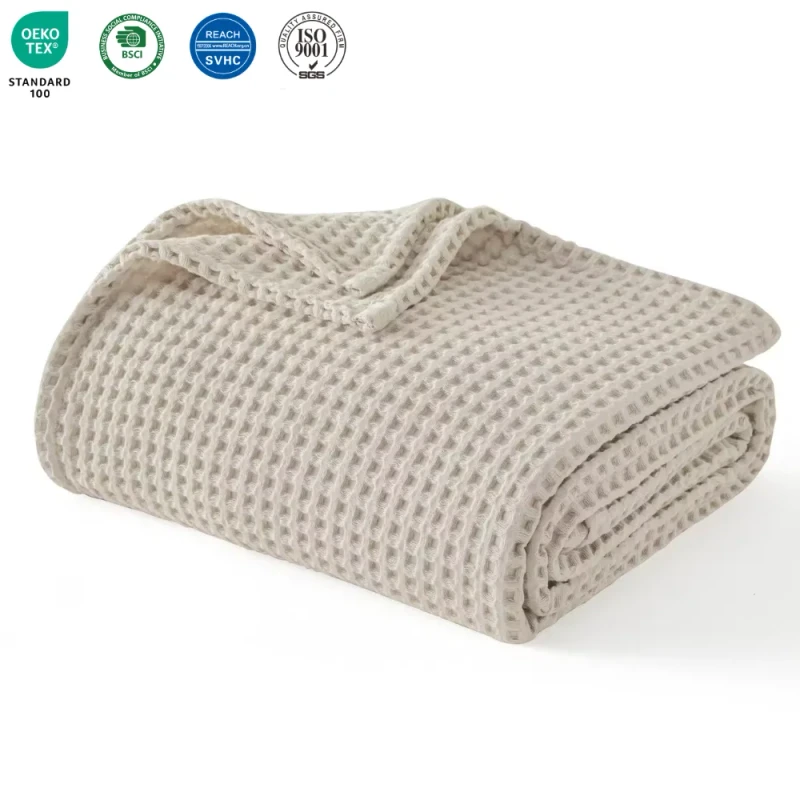 Four-Seasons-Comfort-Blankets-Woven-Custom-Cotton-Throw-Blanket-for-Bed-Waffle-Weave-Thick-Throw-Blanket