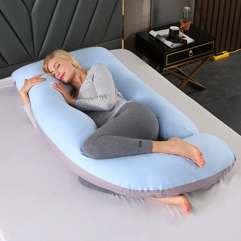 Full-Body-Cozy-Comfort-Baby-Feeding-Nursing-J-Shape-Maternity-Pregnancy-Pillow-Pregnant-Sleeping-Pad-with-Waist-Support