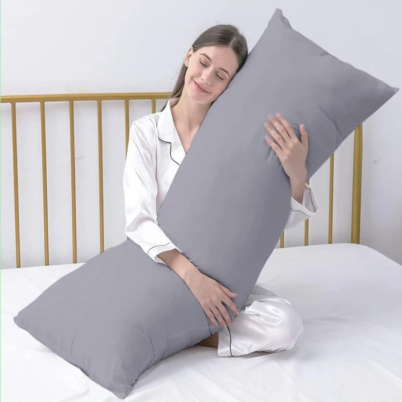 Full-Body-Pillow-for-Adults-White-20x54-Inch-Solid-Pattern-Anti-Static-100-Polyester-Large-Pillow-Insert-for-Side-Sleepers-1