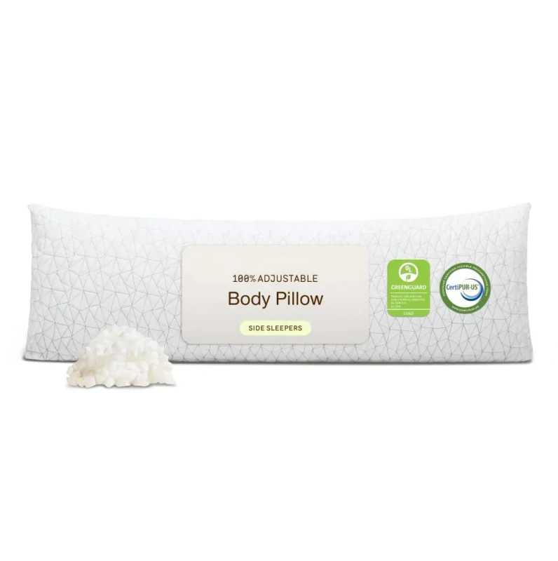 Full-Body-Support-Washable-Cover-Breathable-Adjustable-Memory-Foam-Body-Pillow