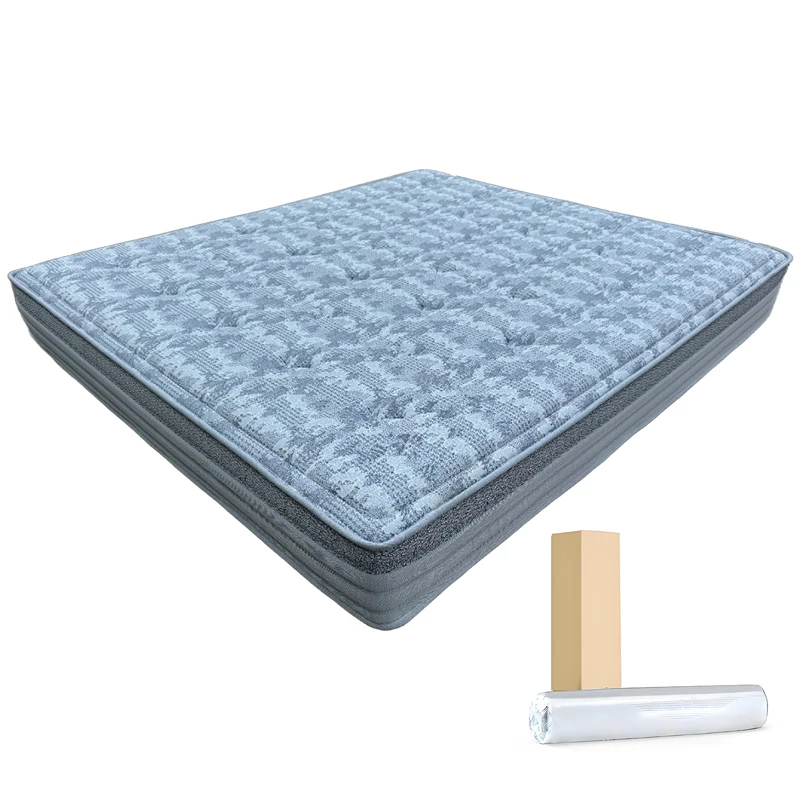 Full-Queen-King-Size-Bed-Mat-Comfort-Gel-Memory-Foam-Roll-in-a-Box-Bedroom-Dormitory-Hybrid-Massage-Mattress