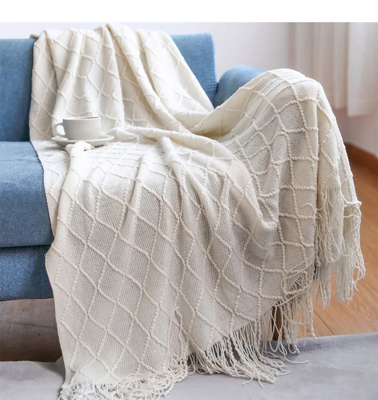 Geometry-Adult-Wearable-Soft-Chunky-Crochet-Acrylic-Knitted-Blanket-Throw-for-Office-Break