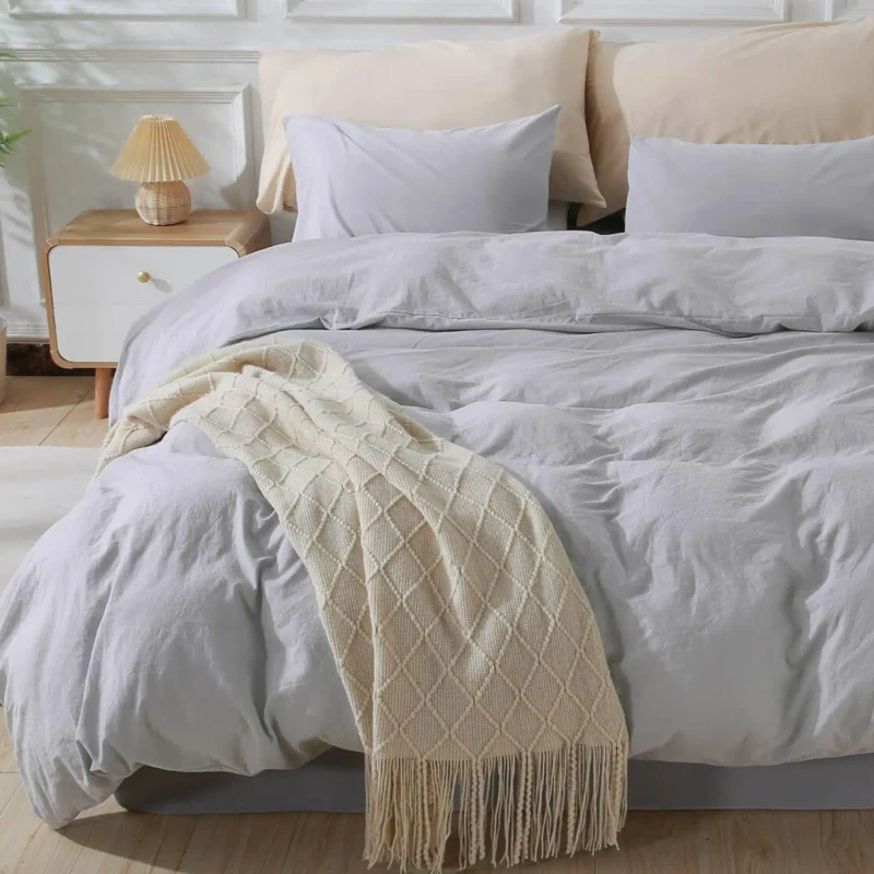 Goose-Feather-Down-Fiber-Cotton-Comforter-100-Cotton-Down-Duvet-Insert-Hotel-Luxury-Comforter-Medium-Warmth-88-x-88-Inch