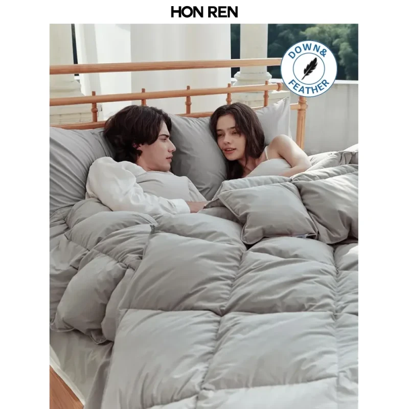 Goose-Feather-Down-Quilt-All-Season-King-Size-Down-Duvet-Luxurious-Hotel-Bedding-Comforter-with-100-Skin-Friendly-Cotton-Shell