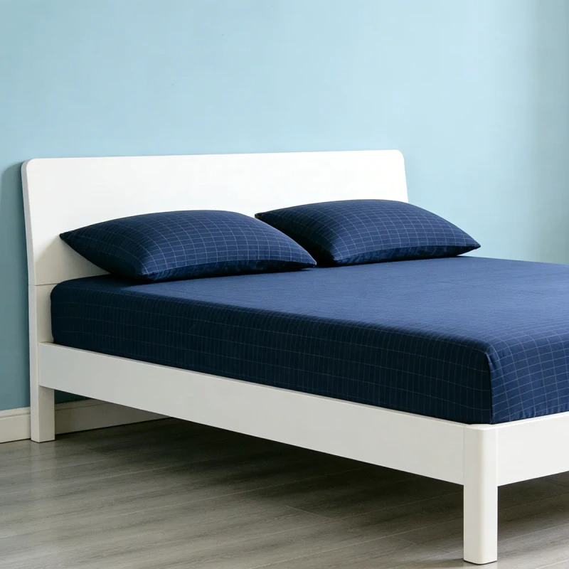 Grounded-Bedding-Set-Striped-Silver-Fiber-Cotton-Skin-Friendly-Home-Hotel-Textile-Earthing-Flat-Fitted-Sheet