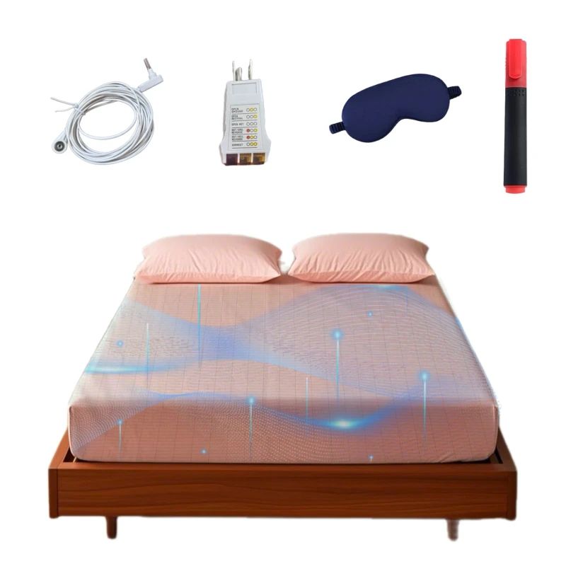 Grounding-Bedding-Sheet-with-Pure-Silver-Conductive-Fibers-Soft-Cotton-USA-Stock-Free-Shipping