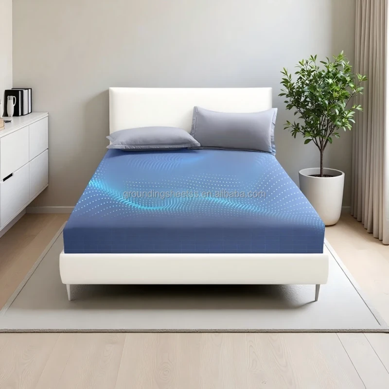Grounding-Sheet-95-Organic-Cotton-5-Silver-Fiber-Conductive-Bedding-EMF-Protection-Sleep-Aid