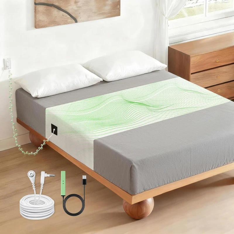 Groundingtop-Grounding-Sheets-Mat-10-Silver-Fiber-90-Cotton-Earth-Connected-Reduce-Inflammation-and-Stress-Healthy-Sleep