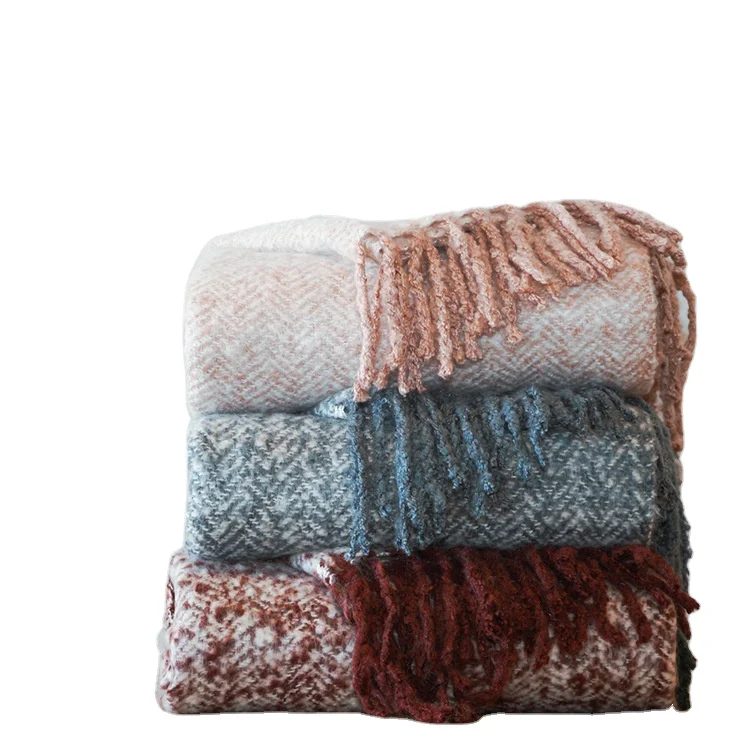 HIgh-Quality-Chenille-Knit-Throw-Cotton-Fleece-Sofa-Luxury-Throw-Blanket