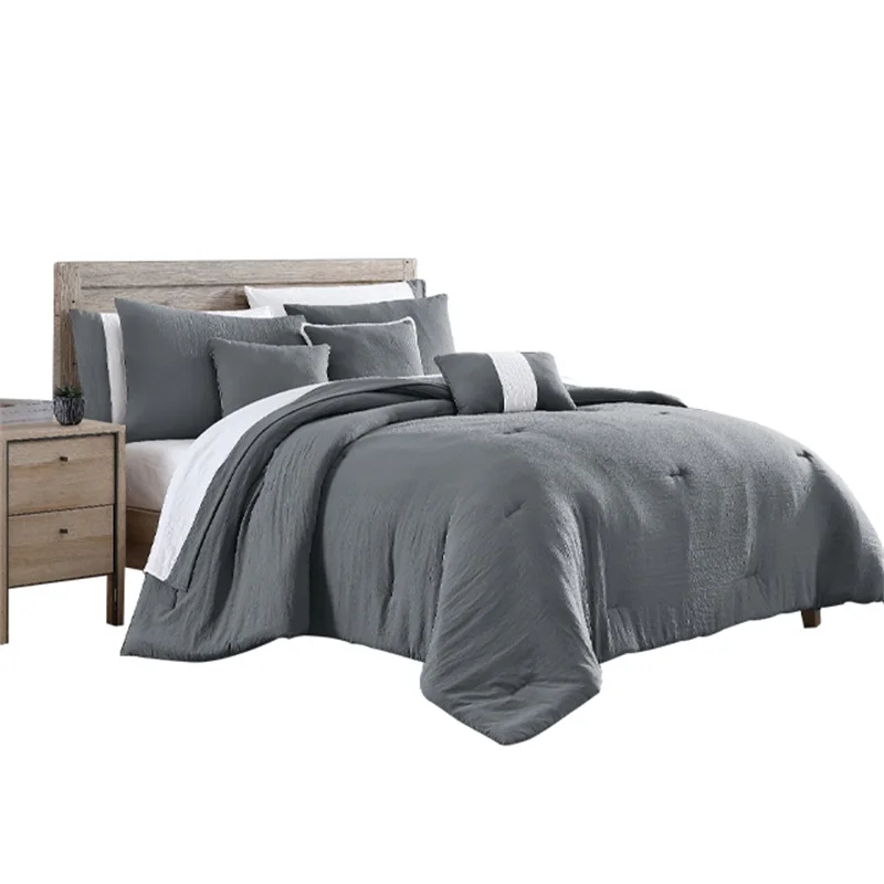 HONEYMOON-Colorful-Luxury-Prewashed-Super-Soft-and-Warm-Cozy-Solid-Comforter-Sets-10PCS-for-All-Season