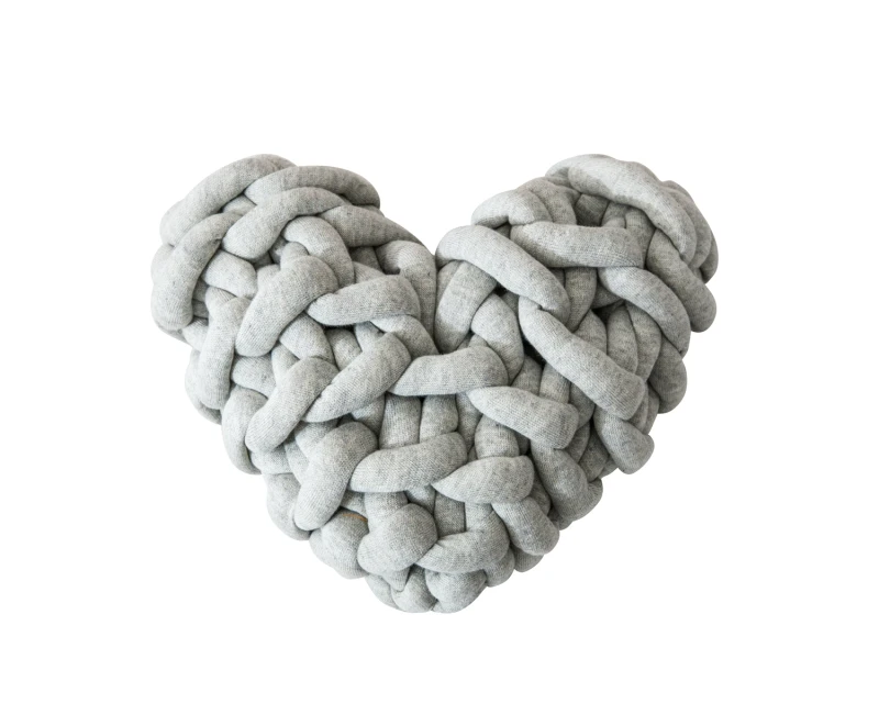 Hand-Woven-Modern-Heated-Massage-Heart-Shaped-Throw-Pillow-with-Knotted-Design-100-Cotton-Fabric-for-Home-Decor