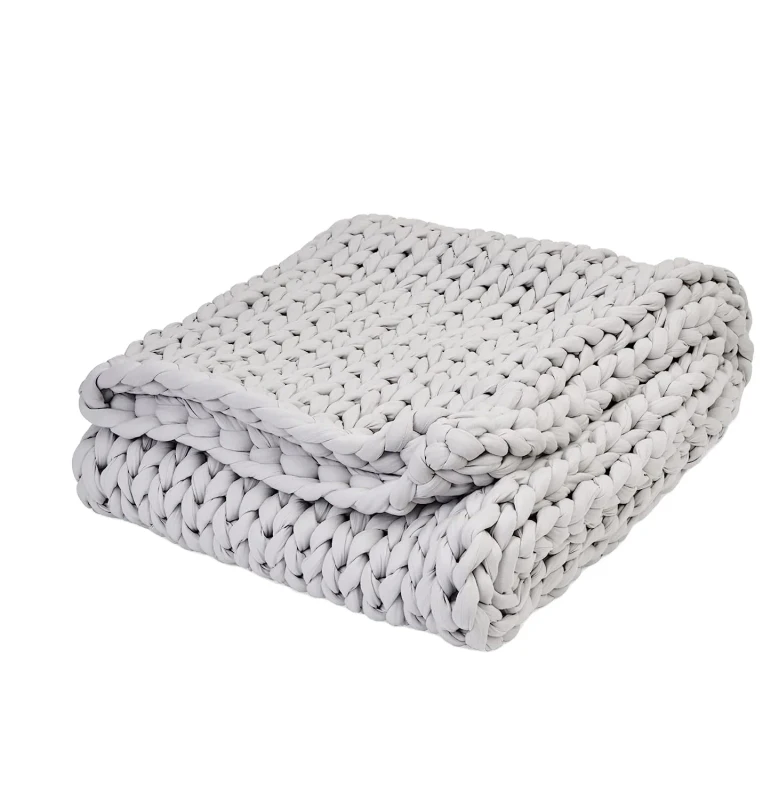 Handmade-Woven-Throw-Sensory-Chunky-Knitted-Weighted-Blanket