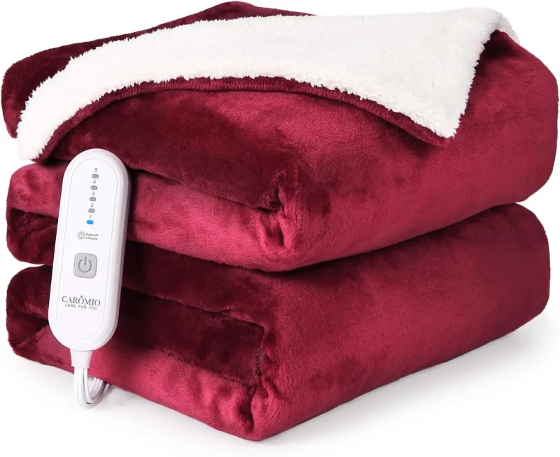 Heated-Blanket-Electric-Throw-Thickened-Flannel-to-Sherpa-Fast-Heating-Blanket-with-5-Heat-Levels