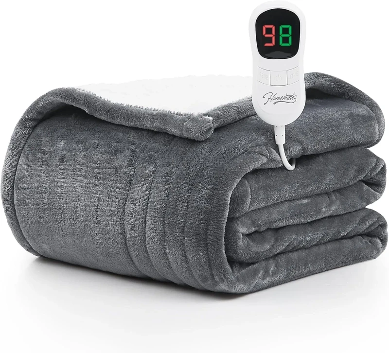 Heated-Electric-Blanket-Queen-Size-High-Breathability-and-Soft-Comfort-Material-with-Glass-Beads-Heating-Weighted-Blanket