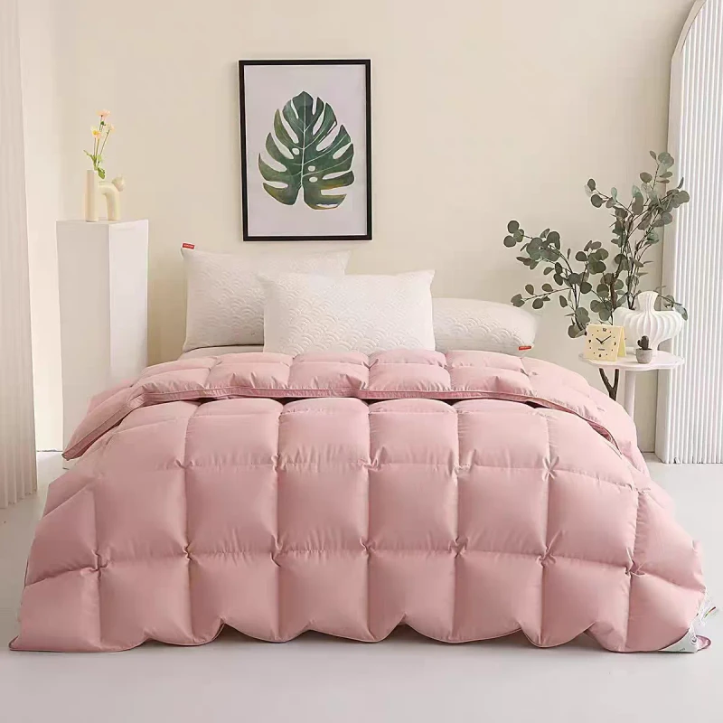 Heavyweight-Winter-Warm-Goose-Down-Comforter-Downproof-Cotton-Shell