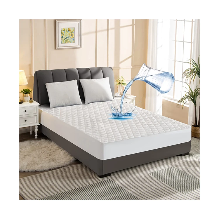 Hengshang-Polyester-Elastic-Hotel-Mattress-Protector-Waterproof-Bed-Cover-Mattress-Protector
