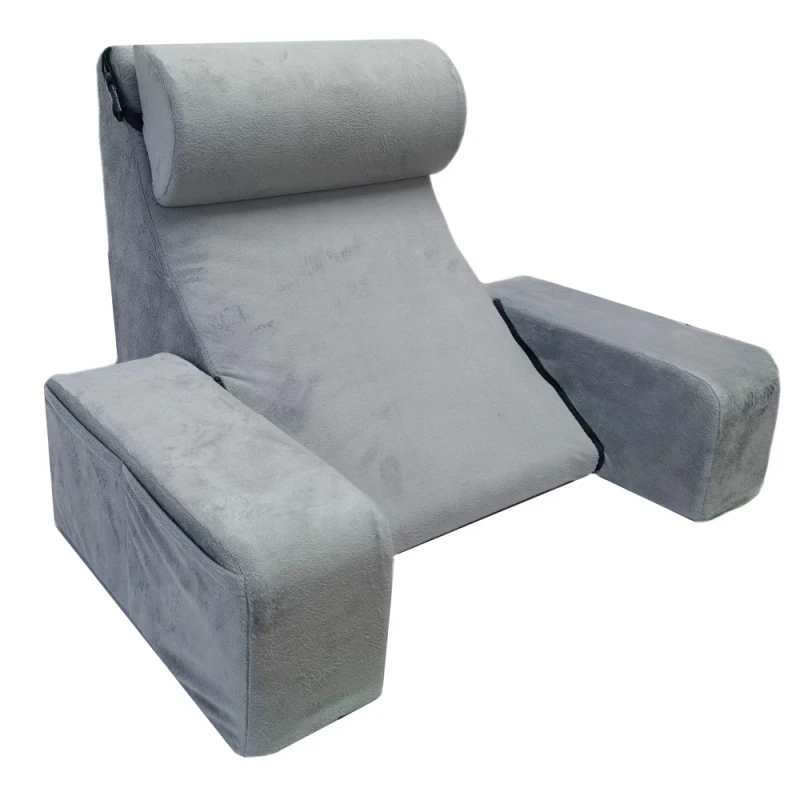 High-Density-Memory-Foam-Reading-Bed-Arm-Rest-Wedge-Reading-Pillow-for-Sitting-in-Bed