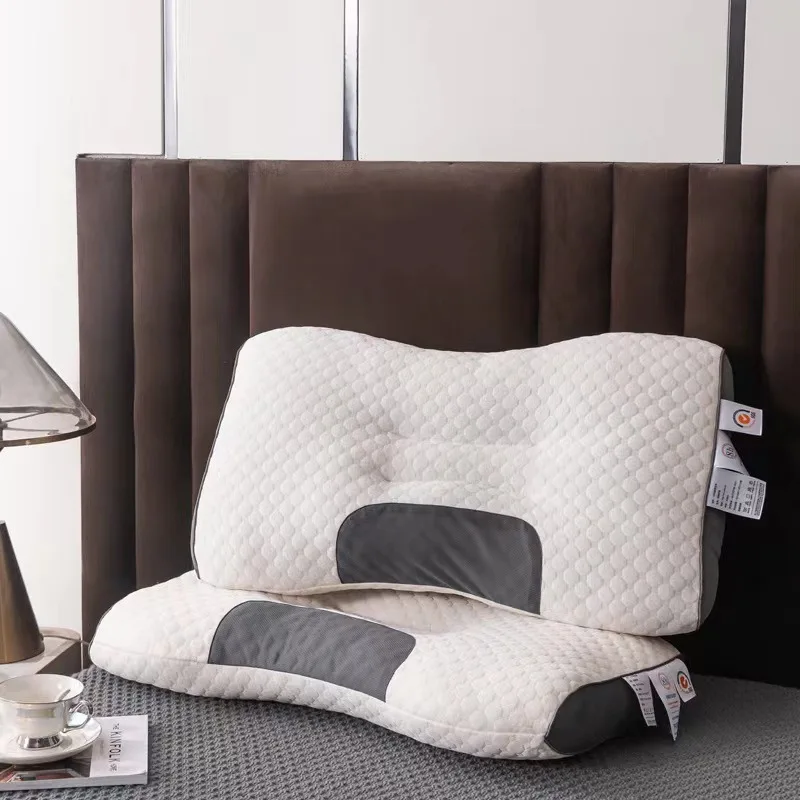 High-Grade-Comfortable-Cervical-Spine-Repair-Pillow-with-Neck-Support-Bone-Head-Type-Shape-Polyester-Fiber-Filling
