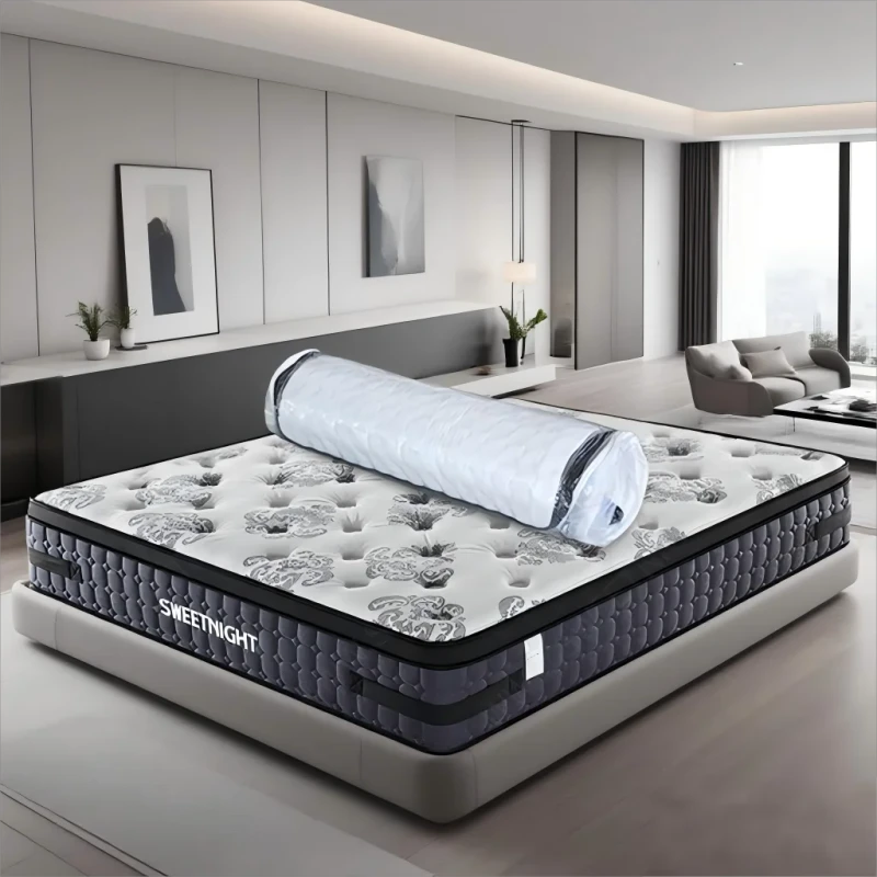 High-Quality-5-Star-Hotel-Twin-Double-Pocket-Spring-Mattress-Topper-Two-Layers-Removable-Cover-Hypo-allergenic-25cm-10-Year