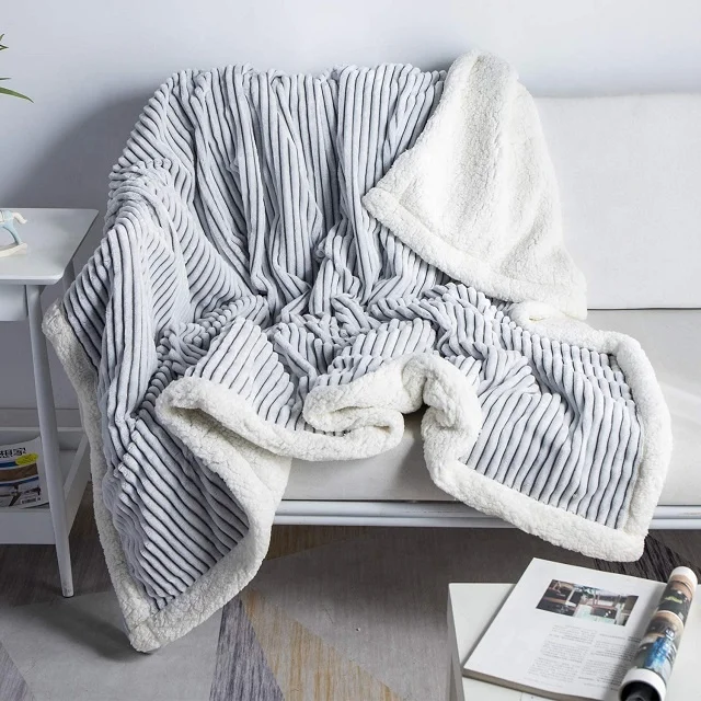High-Quality-Blanket-Throws-Custom-Solid-Color-Super-Soft-Blanket-Thick-Flannel-Sherpa-Fleece-King-Size-Blanket