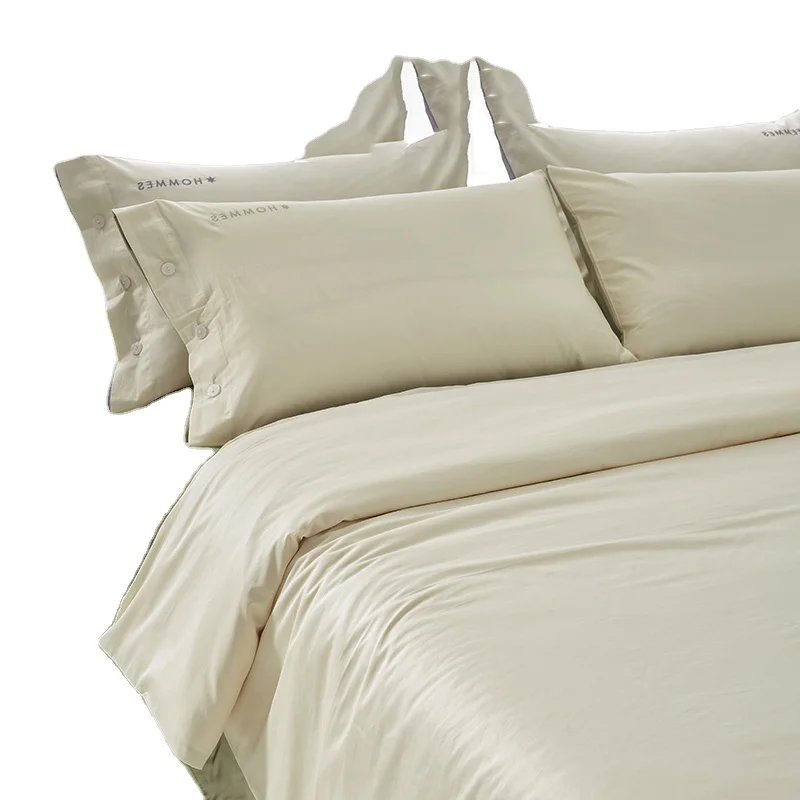 High-Quality-Custom-Cotton-Bed-Linen-Sheet-Pillowcase-Bedding-Sets-for-Hotel