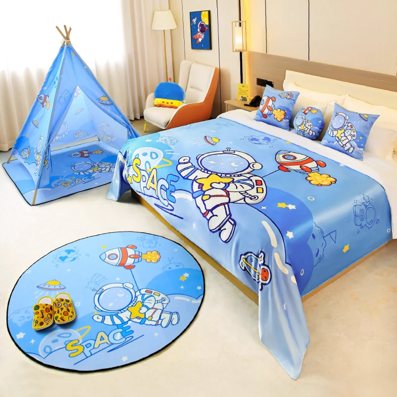 High-Quality-Custom-Printed-Polyester-Bed-Cover-Bedding-Set-for-Hotel-Childrens-Room-Eco-friendly-250TC