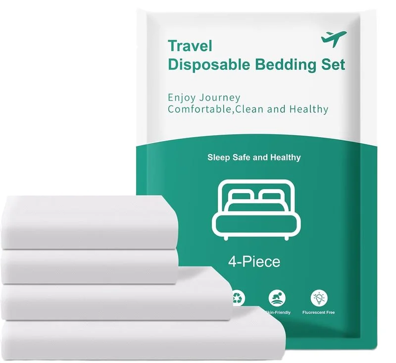High-Quality-Customized-Viscose-Fiber-Bed-Sheet-Set-Four-Piece-Non-Woven-Disposable-for-Hotels-for-Travel-Massage-Spa
