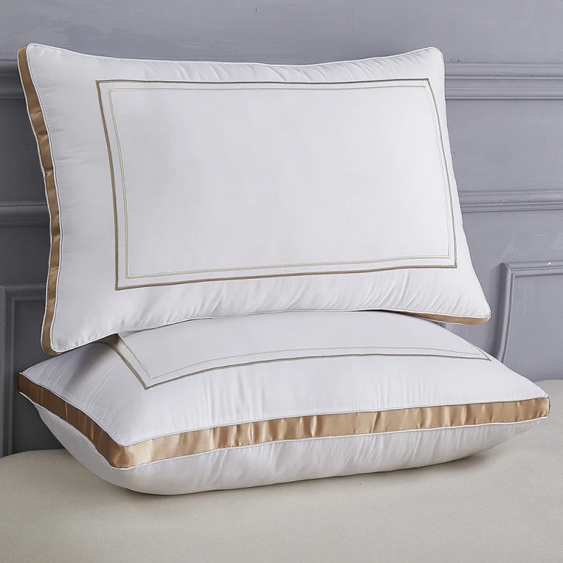 High-Quality-Gusseted-Microfiber-Filling-Pillows-For-Side-And-Back-Sleepers-Customization-Available-For-Hotel-Bed