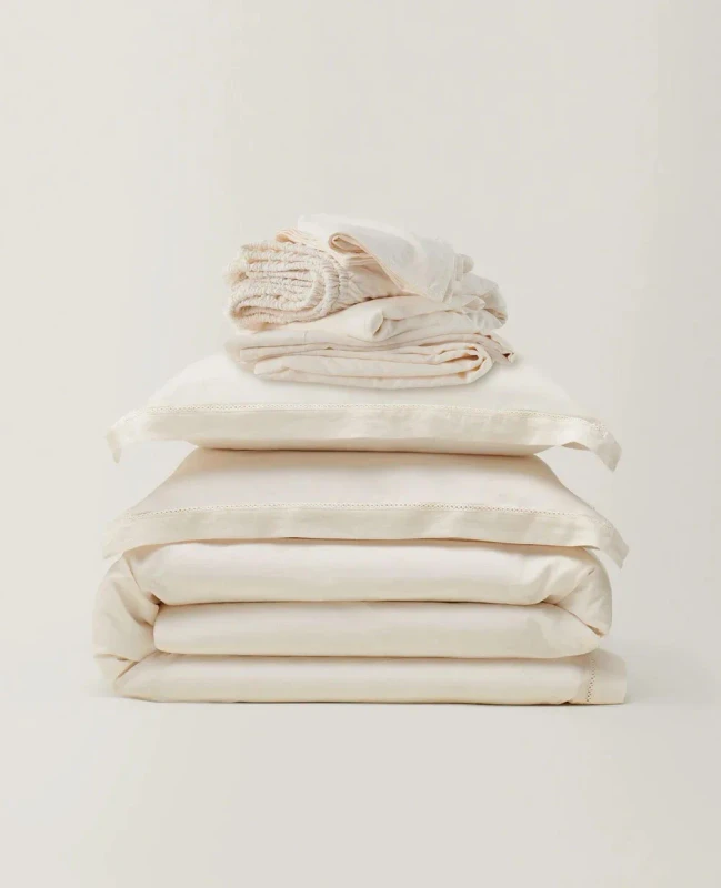 High-Quality-Printed-Solid-Color-Linen-Lyocell-Blend-Mixed-Solid-Color-Duvet-Cover-Flat-Bed-Sheet-Fitted-Sheet