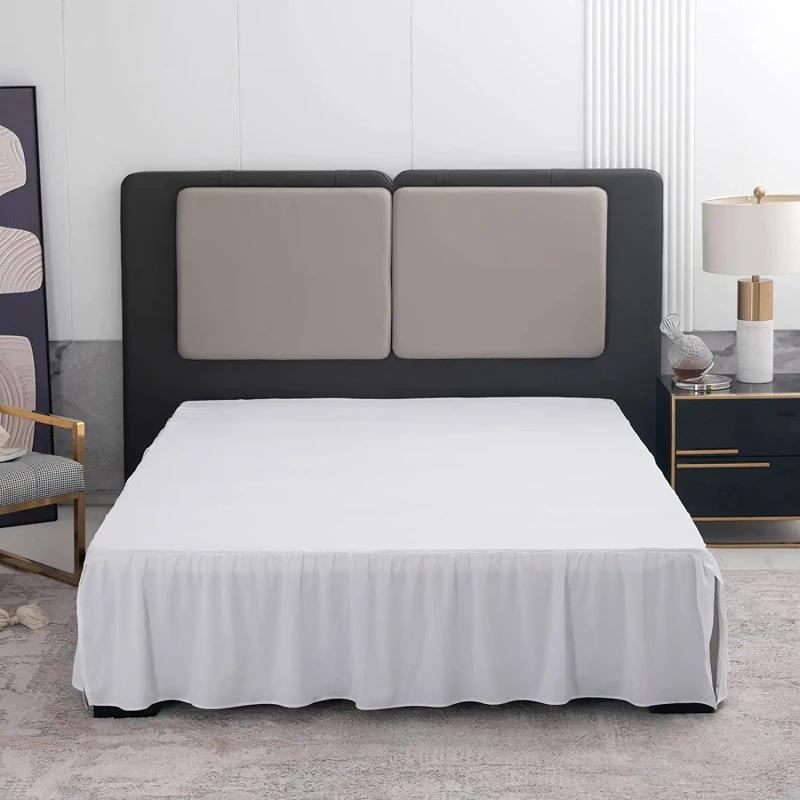 High-Quality-Pure-Color-Home-Hotel-Fitted-Bed-Skirt-Set-Winter-Warm-Quilted-Lace-Bed-Skirt