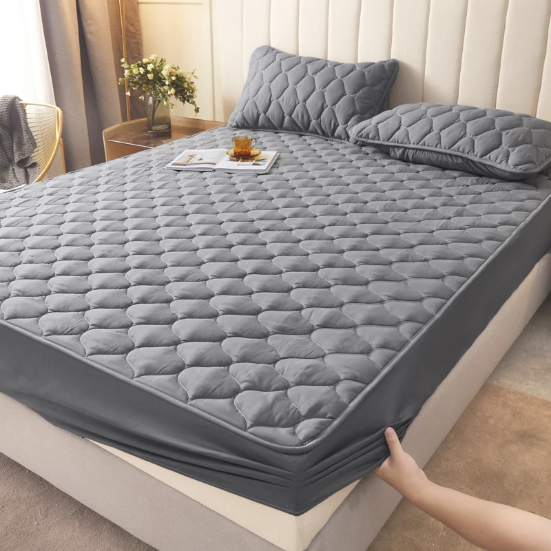 High-Quality-Quilted-Waterproof-Breathable-Soft-Eco-Friendly-Nondisposable-Customizable-Mattress-Protector-Cover