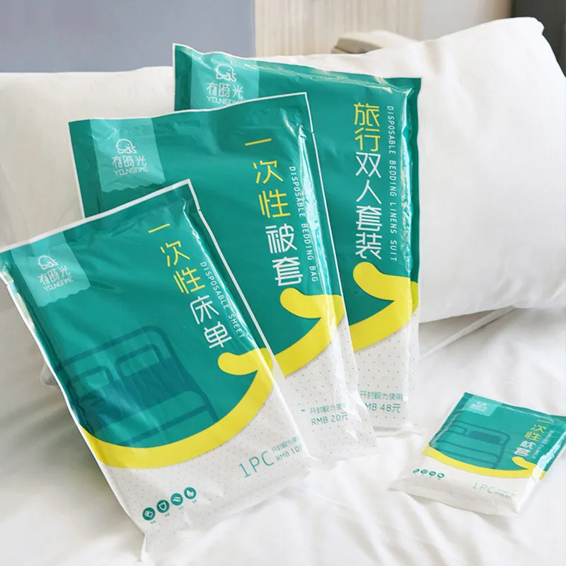 High-Quality-Viscose-Fiber-Hotel-Spa-Disposable-Bedding-Individually-Packaged-Portable-Travel-Sheet-Pillowcase-Duvet-Cover-Sets