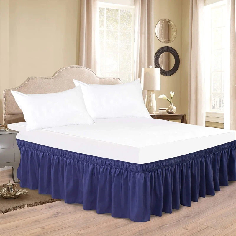 High-Quality-in-Stock-King-Size-Adjustable-Elastic-Ruffled-Bed-Skirt