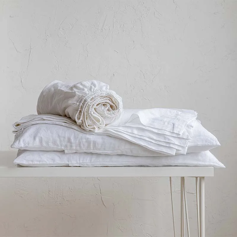 High-Quality-king-Queen-Linen-Market-4-Piece-Heavyweight-White-Bed-Pure-Flax-Linen-Sheet-Set-Cot-Sheet