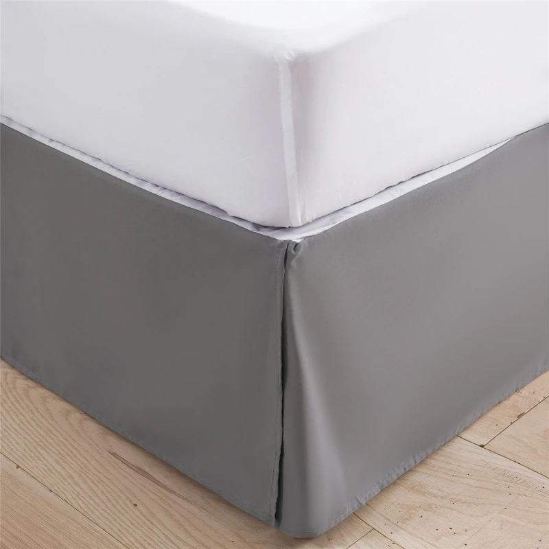Home-Bedding-High-Thread-Count-Microfiber-Dust-Ruffle-Center-Corner-Pleated-Bed-Skirt