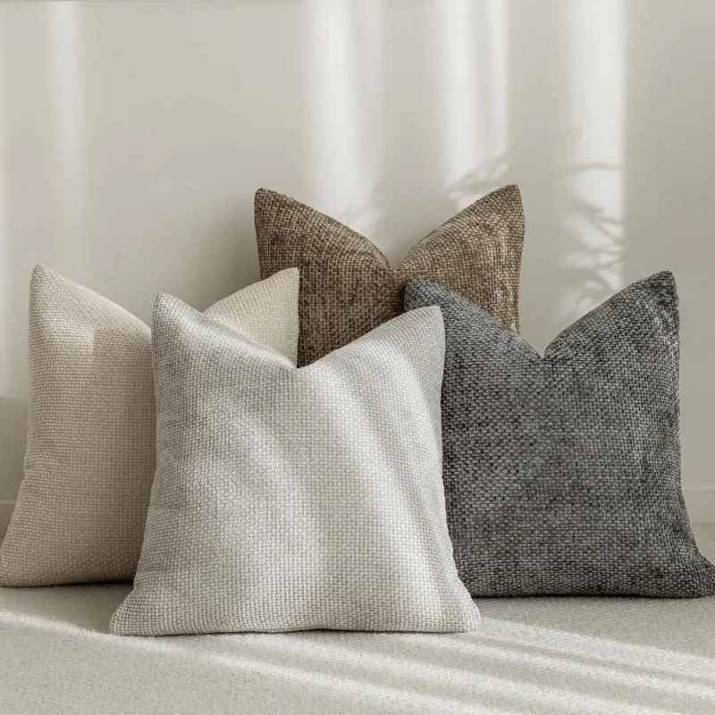 Home-Cushion-Set-of-4-Neutral-Decorative-Throw-Pillow