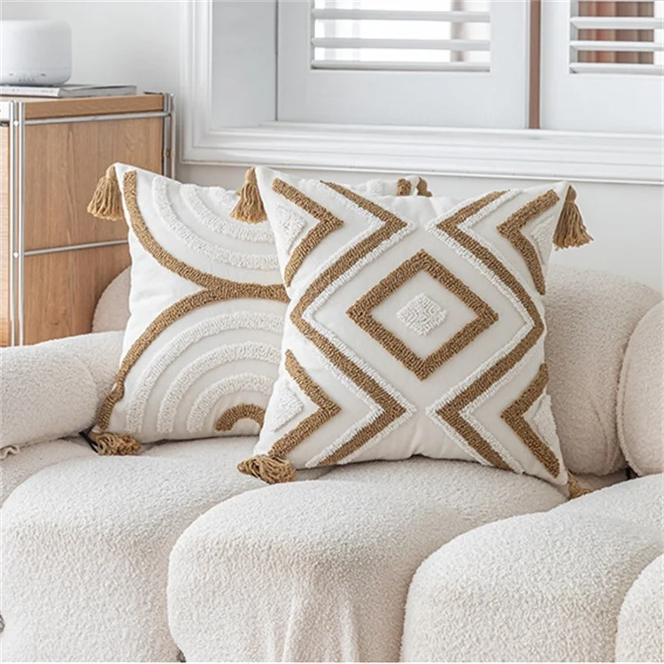 Home-Decoration-45-45cm-Throw-Cushion-Boho-Style-Punch-Needles-Embroidered-Custom-Throw-Pillow-Cover