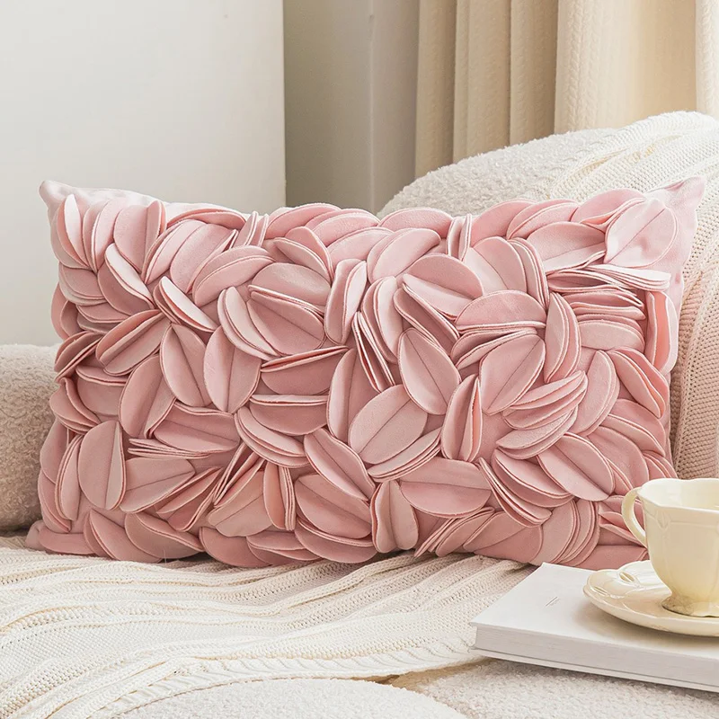 Home-Decoration-European-Vintage-Velvet-Throw-Handmade-Bolster-Bed-Sofa-Pillow-Cover