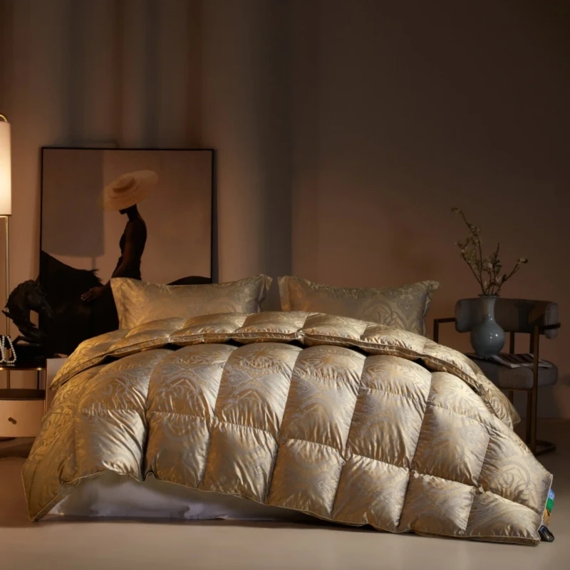 Home-Hotel-Textiles-High-Quality-Gold-Goose-Down-Alternative-Comforter-Bed-Duvet-Quilt
