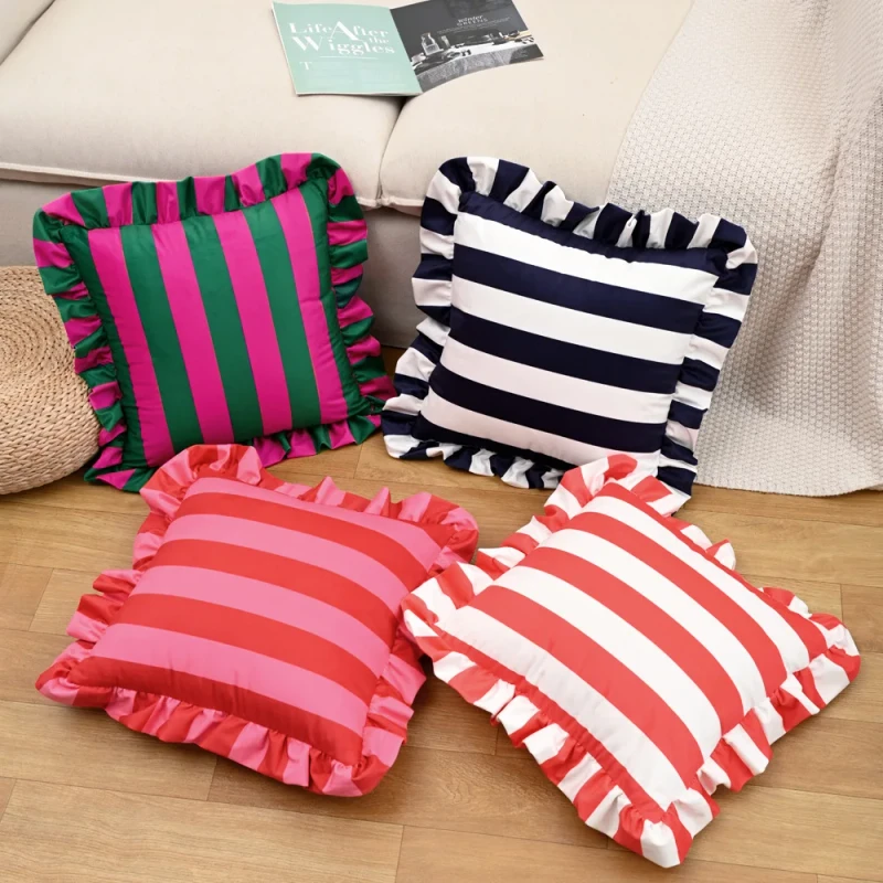 Home-Sofa-Decorative-Square-Throw-Pillow-Covers-Velvet-Striped-Ruffle-Throw-Pillow-Cover-Bohemian-Frill-Striped-Pillow-Case