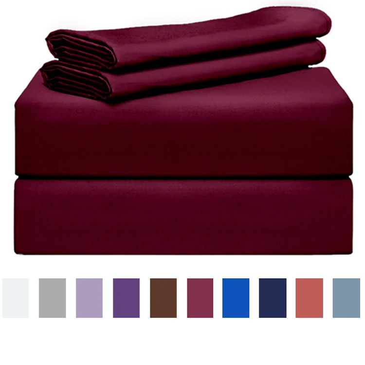 Honeymoon-Custom-Luxury-4pcs-King-Size-Silky-Smooth-Fitted-Flat-Pillowcase-Bedding-Bed-Sheet-Set-for-Bedroom