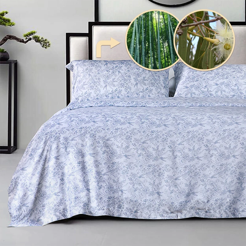 Honeymoon-High-Quality-Cooling-Printing-Bedding-Set-Luxury-Bamboo-Lyocell-Sheet-Bedding-Sheet-Set