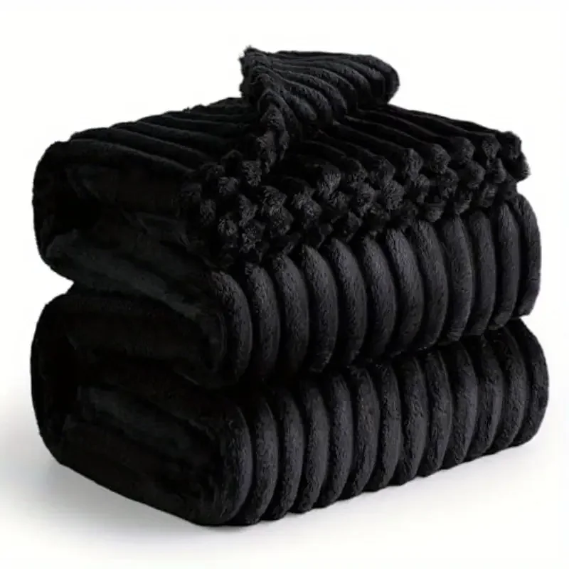Hot-Selling-Quality-Thickened-Flannel-Throw-Bed-Blanket-Strip-Fleece-Furniture-Colorful-Plain-Color-Furniture-Colorful-Plain